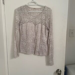 Ardene Long Sleeves White Top